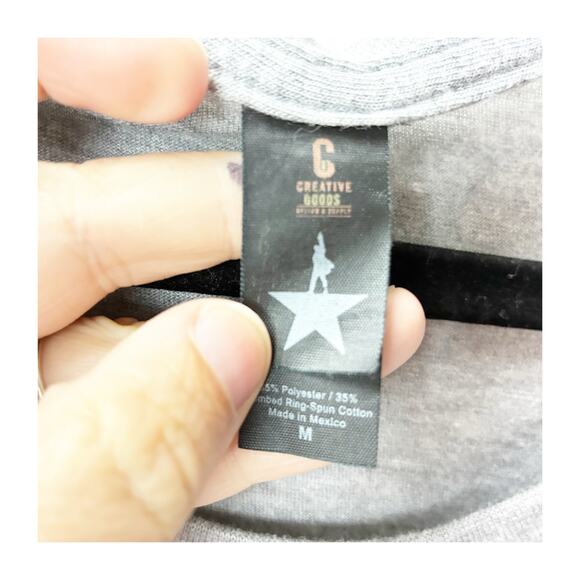 Creative Goods Hamilton Schuyler Sisters Star Tee Size M Women Grey Broadway - Picture 5 of 9